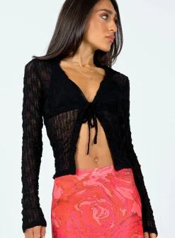 Princess Polly Marcos Long Sleeve Top Black Discount