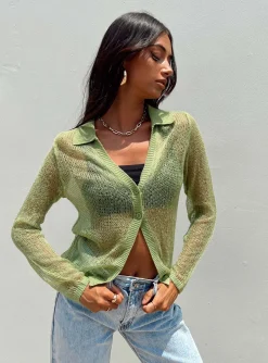 Princess Polly Mariam Shirt  Green New