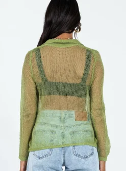 Princess Polly Mariam Shirt Green New