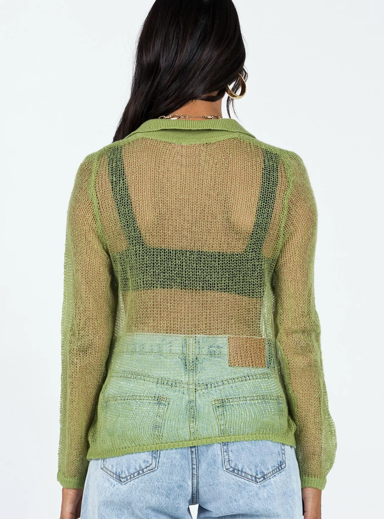 Princess Polly Mariam Shirt Green New