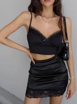 Princess Polly Mariana Mini Skirt Black Cheap