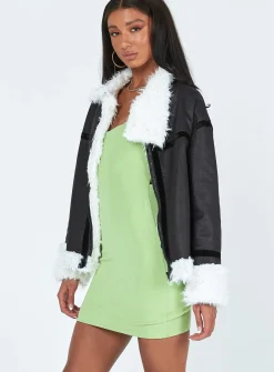 Princess Polly Mariana Pu Jacket Black Hot