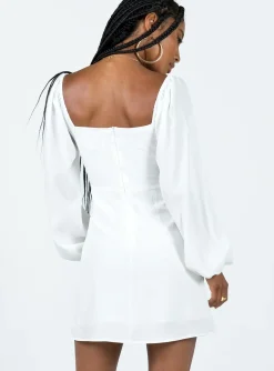 Princess Polly Marilee Long Sleeve Mini Dress White Flash Sale