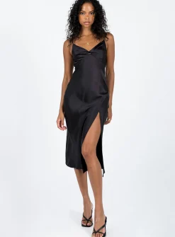 Princess Polly Marilyn Midi Dress Black Discount