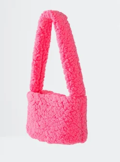 Princess Polly Marion Fluffy Shoulder Bag Pink Outlet