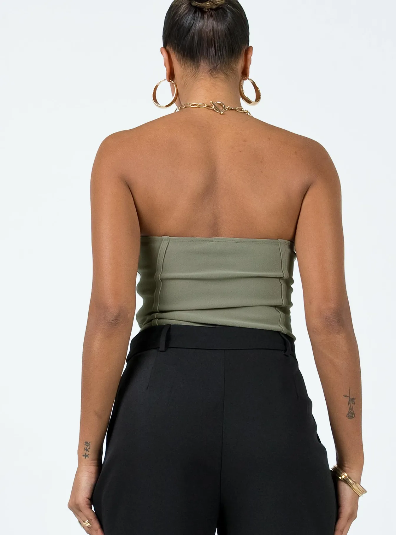 Princess Polly Marishka Bodysuit Khaki Cheap