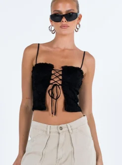 Princess Polly Marloe Top Black Hot