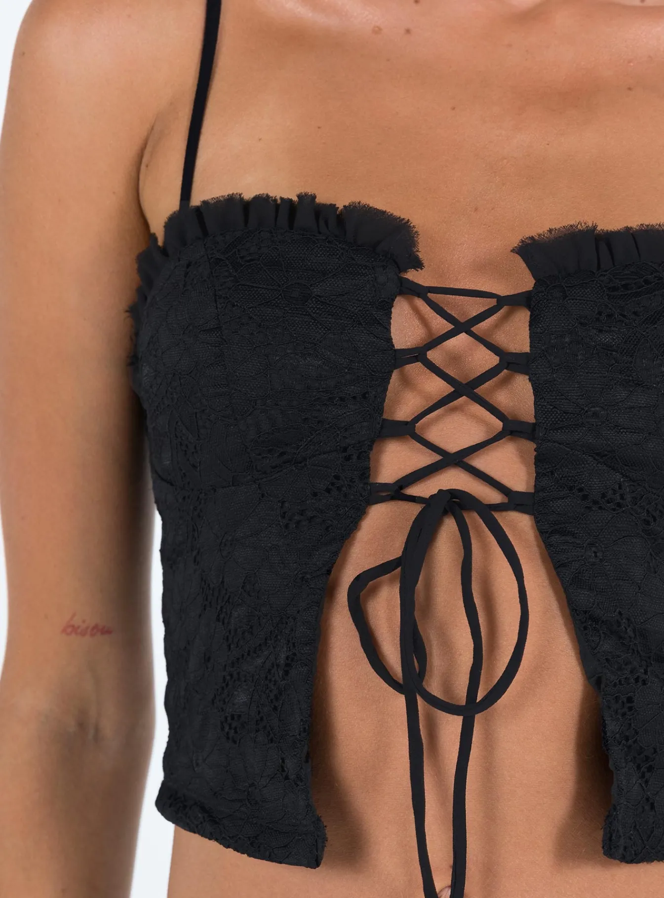 Princess Polly Marloe Top Black Hot