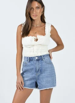Princess Polly Martina Shorts  Denim Hot