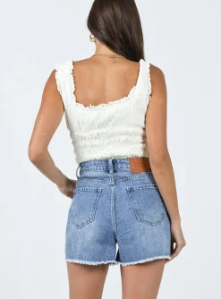 Princess Polly Martina Shorts  Denim Hot
