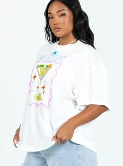 Princess Polly Martini Oversized Tee White Shop