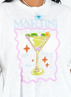 Princess Polly Martini Oversized Tee White Shop