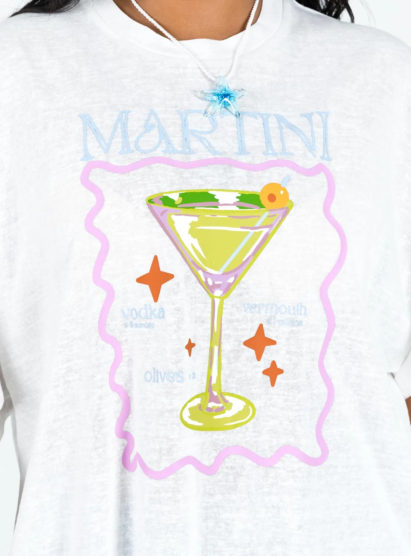 Princess Polly Martini Oversized Tee White Shop