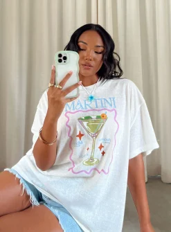 Princess Polly Martini Oversized Tee White Shop