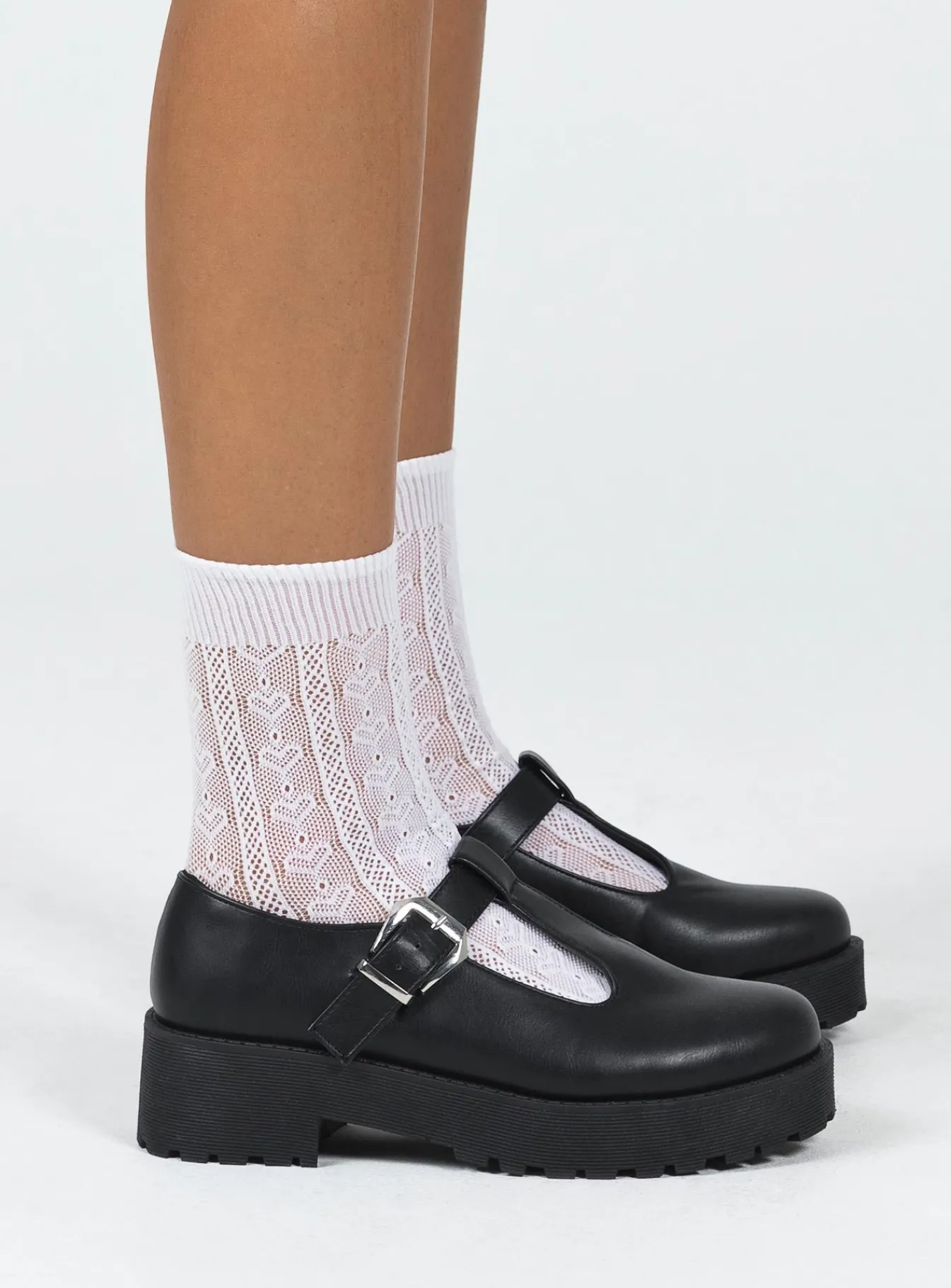 Princess Polly Mary Jane Loafer Black Flash Sale