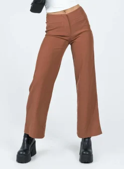 Princess Polly Masefield Pants  Brown Fashion