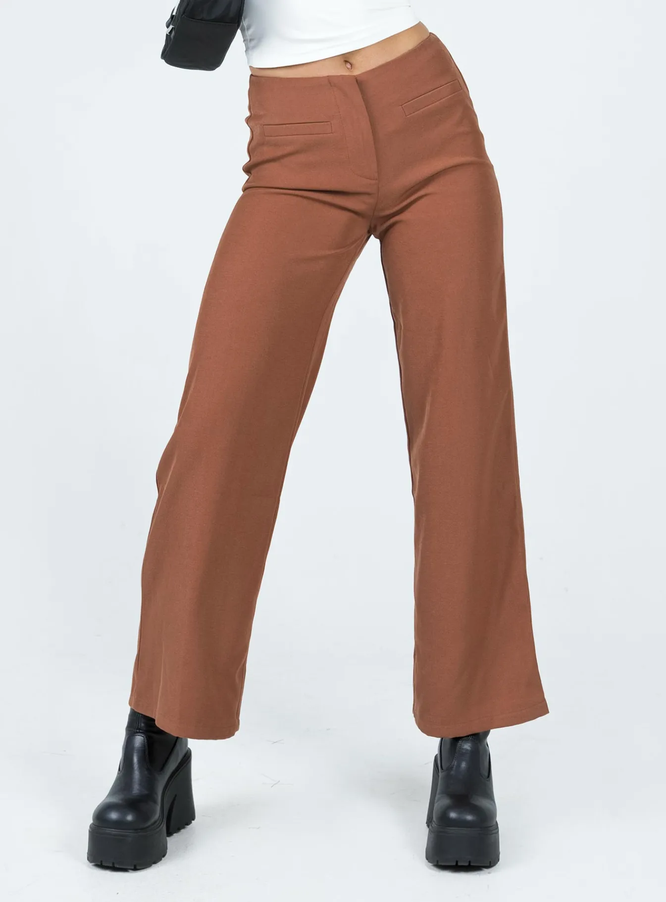 Princess Polly Masefield Pants Brown Fashion