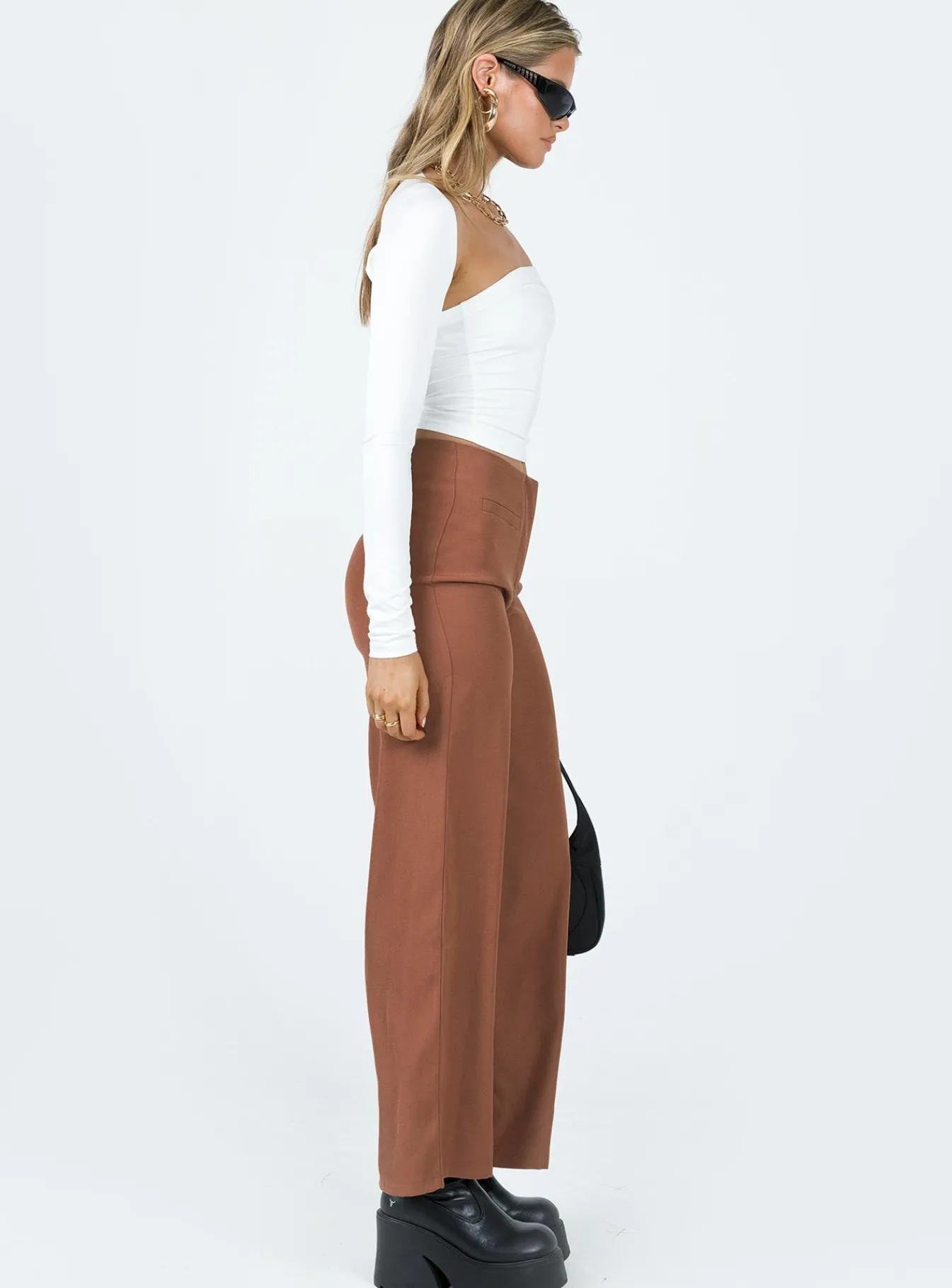 Princess Polly Masefield Pants Brown Fashion