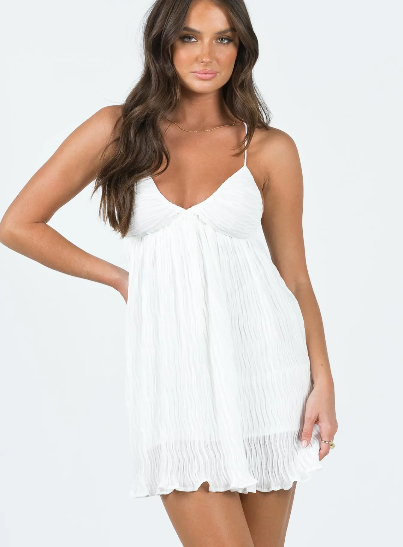 Princess Polly Matea Mini Dress White New