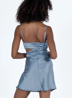 Princess Polly Mathers Mini Dress Blue Outlet