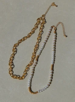 Princess Polly Mathias Necklace/ Pearl   Gold Best