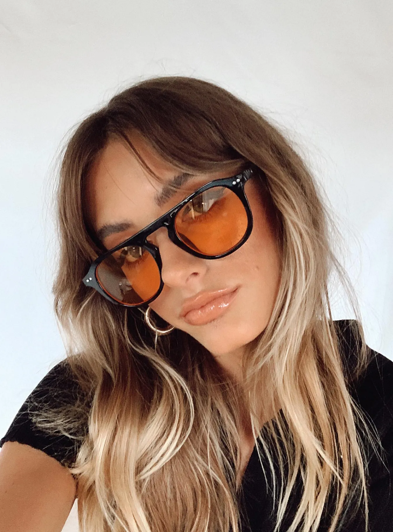 Princess Polly Matilda Sunglasses Black / Orange Sale