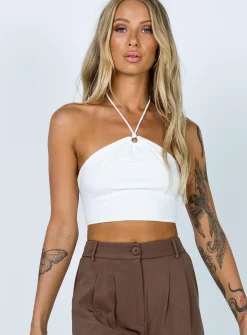 Princess Polly Matilda Top  White Cheap