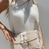 Princess Polly Matney Buckle Crossbody Bag  Cream Discount