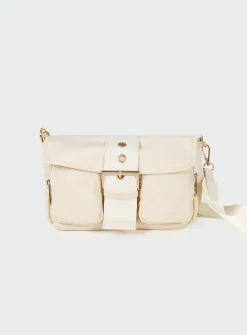 Princess Polly Matney Buckle Crossbody Bag Cream Discount