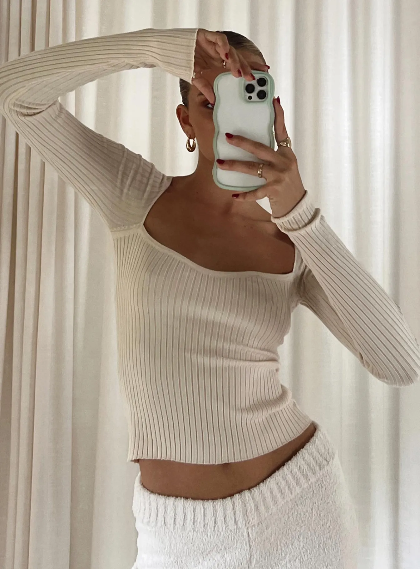 Princess Polly Mavins Long Sleeve Top Beige Fashion