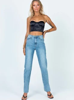 Princess Polly Maya Corset Top  Black Best Sale