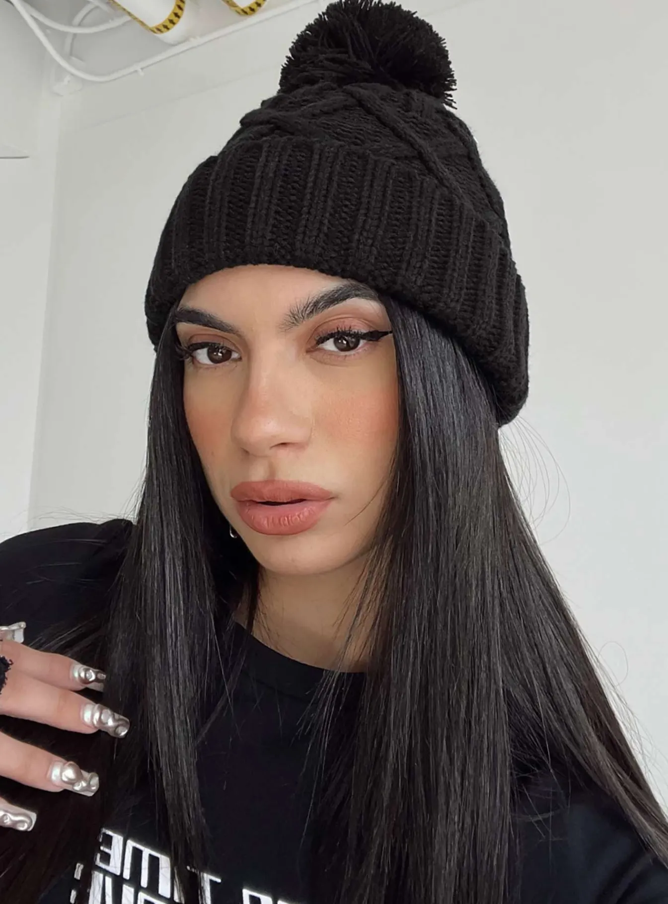 Princess Polly Mayla Beanie Black Cheap