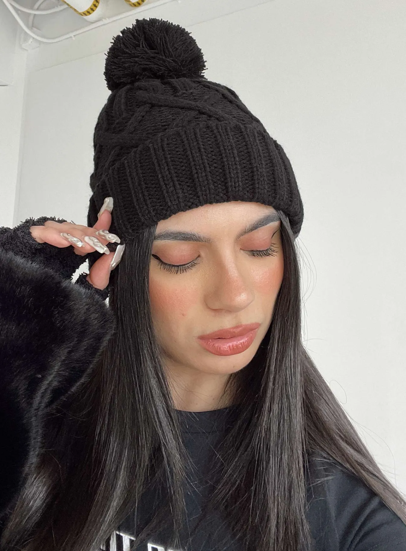 Princess Polly Mayla Beanie Black Cheap