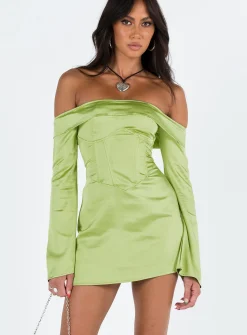 Princess Polly Mayla Corset Mini Dress  Green Outlet