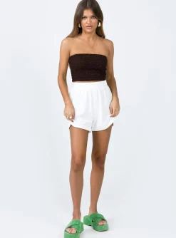 Princess Polly Maynard Shorts  White Sale