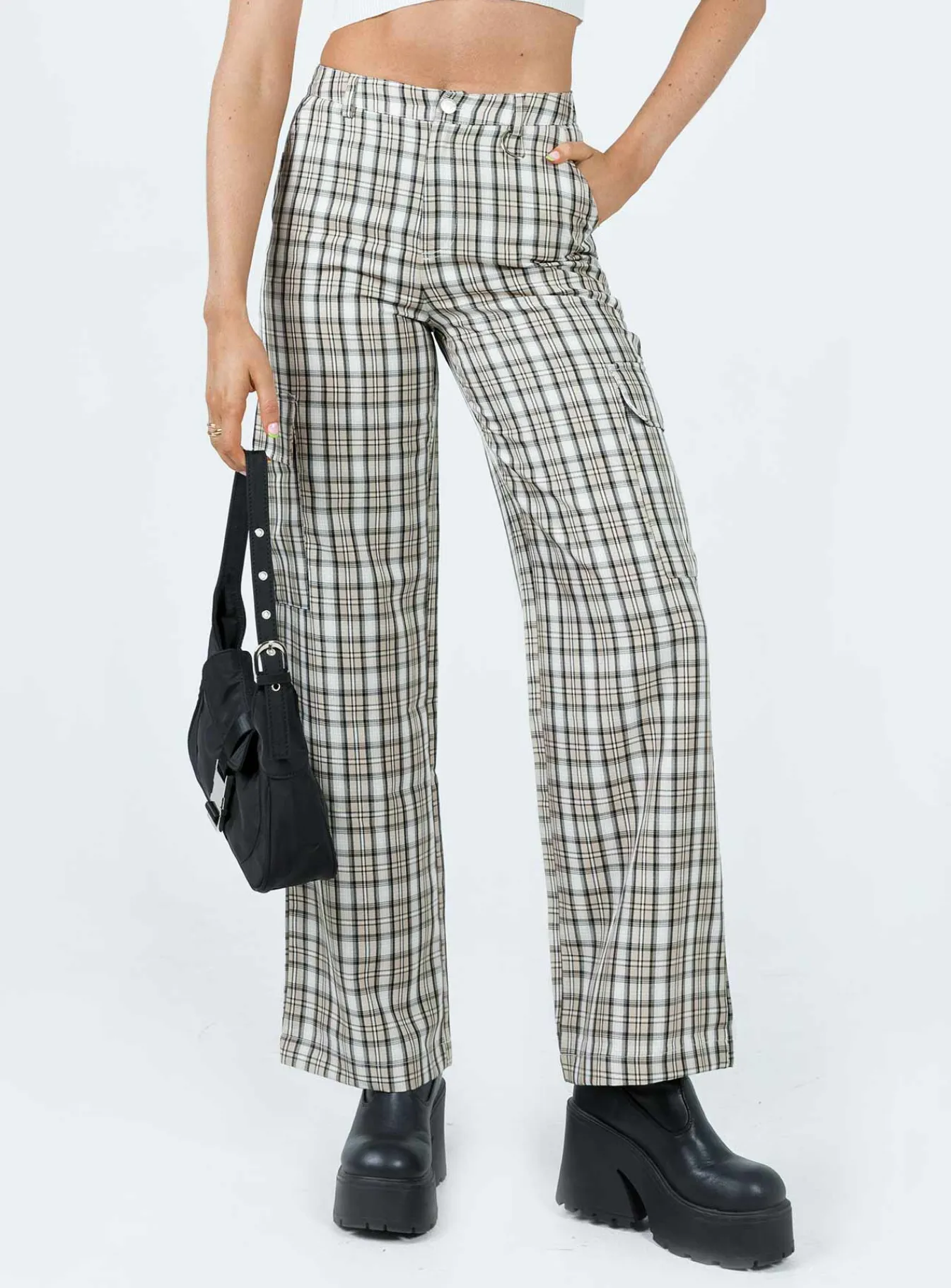 Princess Polly Mckay Check Cargo Pants Multi Best Sale