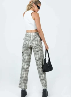 Princess Polly Mckay Check Cargo Pants Multi Best Sale