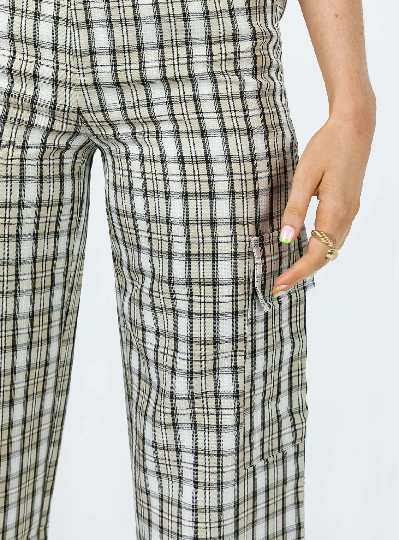 Princess Polly Mckay Check Cargo Pants Multi Best Sale