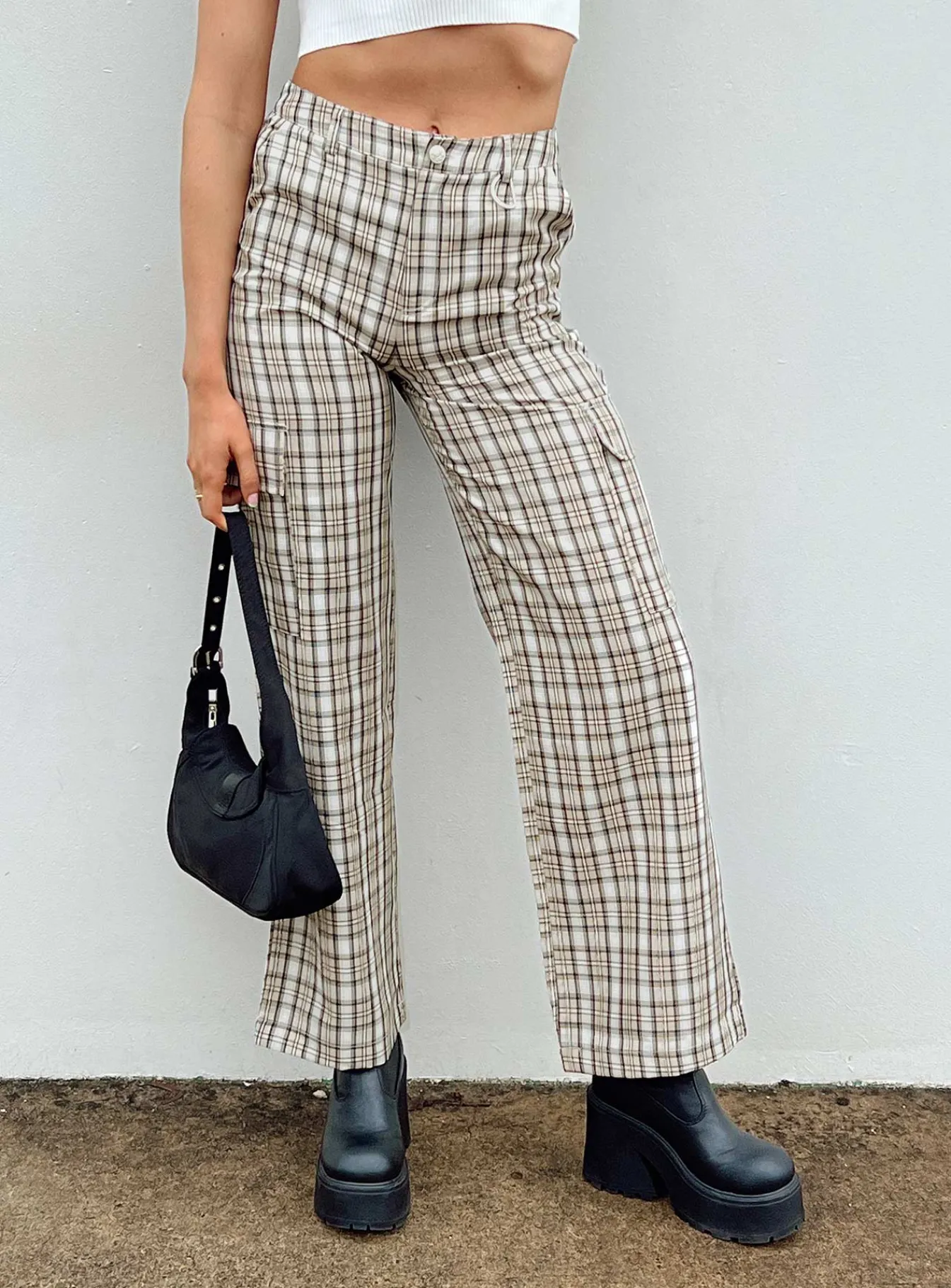 Princess Polly Mckay Check Cargo Pants Multi Best Sale