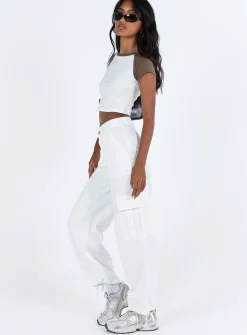 Princess Polly Mckee Pants  White New