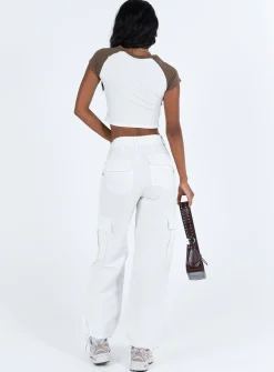 Princess Polly Mckee Pants  White New