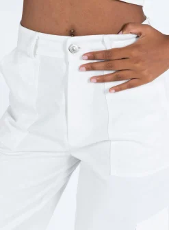 Princess Polly Mckee Pants  White New