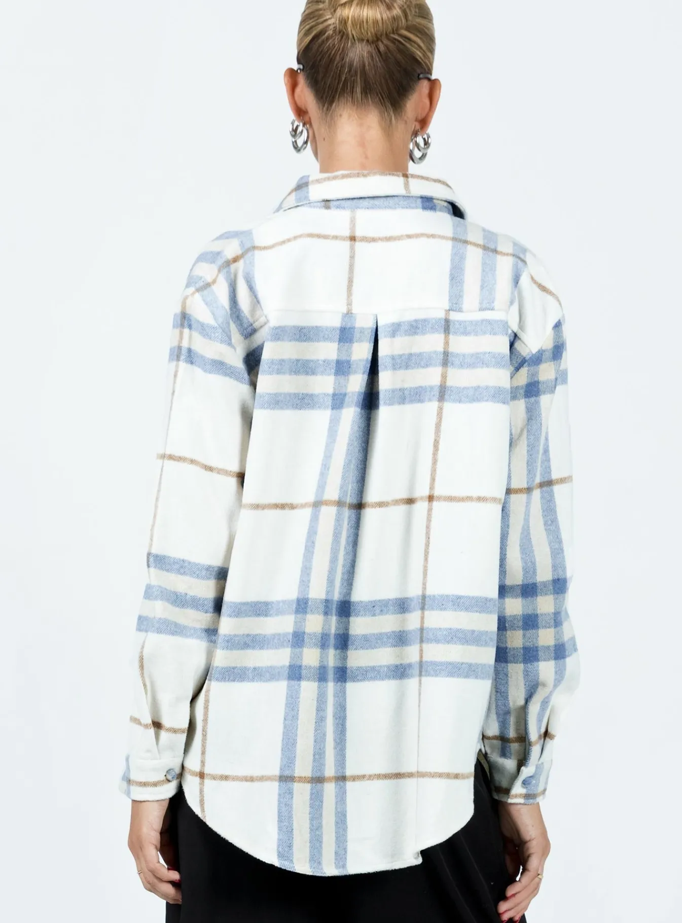Princess Polly Mcormick Shirt White / Blue   White/Blue Cheap