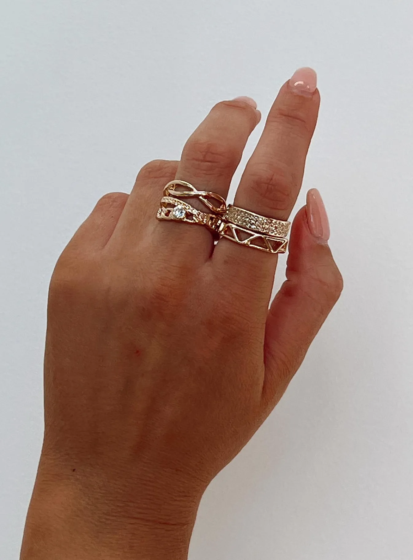 Princess Polly Meela Ring Pack Gold Fashion