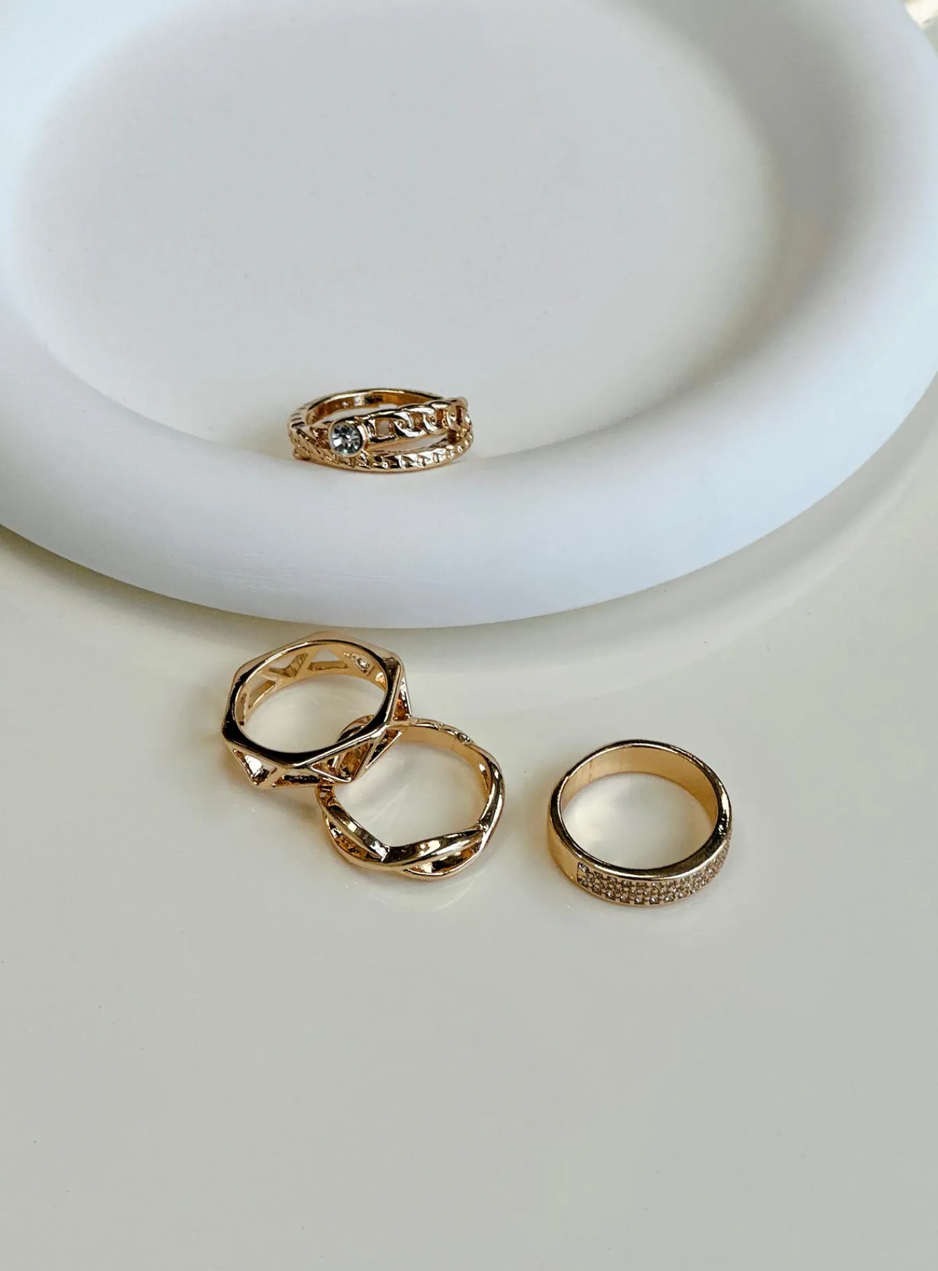 Princess Polly Meela Ring Pack Gold Fashion