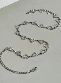 Princess Polly Meiko Chain Belt Silver New