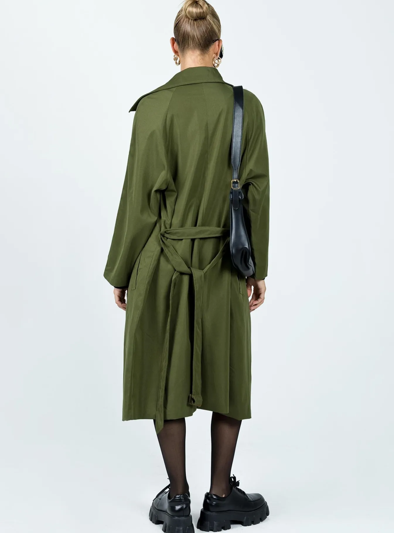 Princess Polly Meiko Trench Coat Khaki Shop