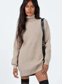 Princess Polly Mellow Sweater Dress  Cream Sale