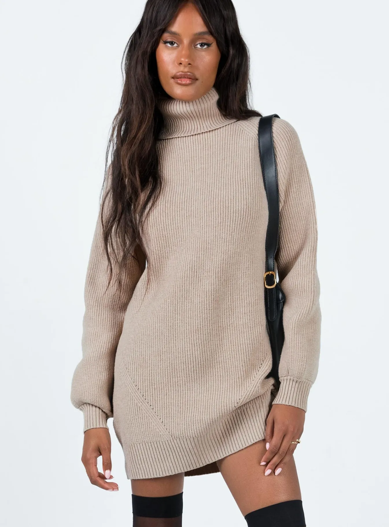 Princess Polly Mellow Sweater Dress Cream Sale