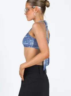 Princess Polly Menzel Top  Blue Fashion